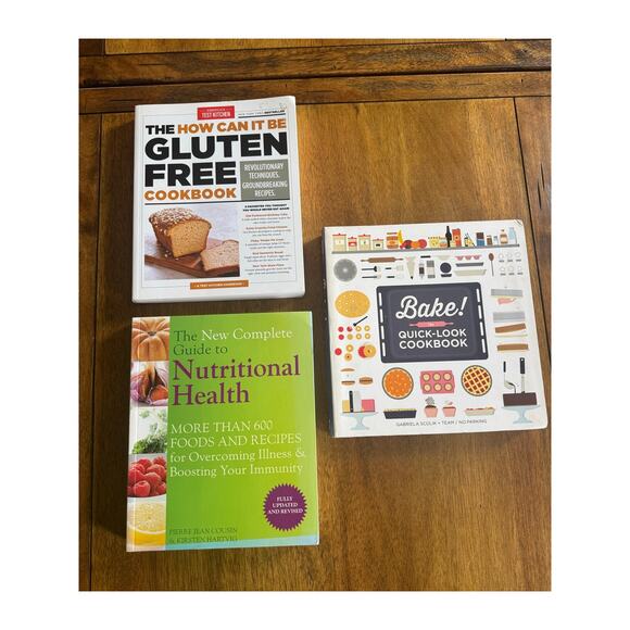 Unbranded Other - Cookbook Lot of 3 Gluten Free Baking Nutritional Health Recipes Bundle